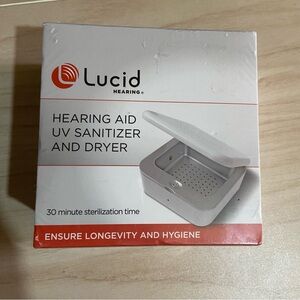 Lucid Hearing Aid UV Sanitizer and Dryer New In Box White with Charger